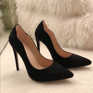 Black Suede 5 Inch Heels
